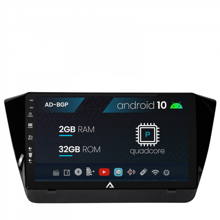 Navigatie Superb 3 (2015+), Android 10, P-Quadcore 2GB RAM + 32GB ROM, 10.1 Inch - AD-BGP10002+AD-BGRKIT034