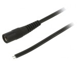 Cablu Alimentare DC 5.5/2.1 Soclu Drept Negru 2m