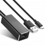 Adaptor Chromecast cu alimentare USB la Ethernet 100Mbps, Well