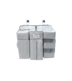 Organizator multifuncțional pentru pătuț XXL, gri, 60 cm x 58 cm x 16 cm
