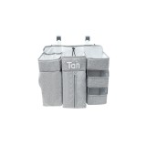 Organizator multifuncțional pentru pătuț XXL, gri, 60 cm x 58 cm x 16 cm
