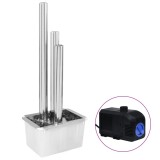 Cumpara ieftin Fantana de gradina, argintiu, 48x34x123 cm, otel inoxidabil