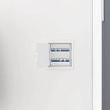 Panouri de acces 2 pcs Alb cu col. crem + acoperiș anthra, tub argint &icirc;nchis ca mostră și legătură Plastic ABS