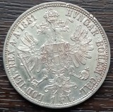 (A695) MONEDA DIN ARGINT AUSTRIA - 1 FLORIN 1881, EROARE - MATRITA SPARTA LA GAL, Europa