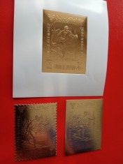 UMM AL QIWAIN, GRENOBLE - GOLD PERF./IMPERF. MNH