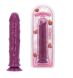 Dildo Realist Parfumat Jim, Aroma Fructe de Padure, PVC, Mov, 20 cm
