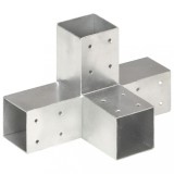 VidaXL Conector de grindă, formă X, 71 x 71 mm, metal galvanizat