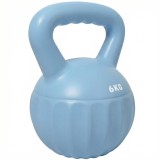 SPORTNOW Kettlebell 6 kg, umplut cu nisip, pentru &icirc;ncepători - antrenament de forță acasă, 17 x 17 x 23 cm, albastru | Aosom Romania