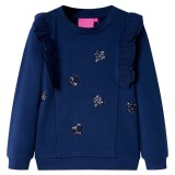 Bluzon pentru copii, bleumarin, 128, vidaXL