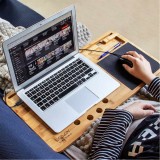 Suport pentru laptop din bambus cu mousepad StarHome GiftGalaxy, Hessa