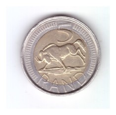Moneda Africa de Sud 5 rand 2005, stare buna, curata