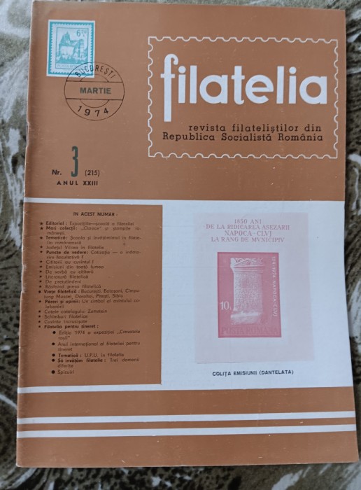 myh 15 - Filatelia - Revista filatelistilor din RSR - nr 3/martie 1974