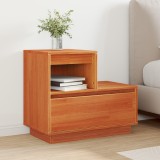 vidaXL Noptiera Maro Ceruit 60x34x51cm Lemn Masiv Pin, Sertar Depozitare, Stil Modern