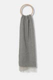 Hackett London esarfa de l&acirc;nă culoarea gri, cu imprimeu, HM0400022