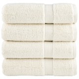 VidaXL Prosoape de duș premium SOLUND 4 buc. crem 70x140 cm 600 gsm