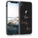 Husa pentru Apple iPhone X / iPhone XS, Silicon, Rose Gold, 42505.22, Roz, Carcasa, Kwmobile