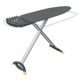 Cumpara ieftin Masa de calcat Perilla LILIUM ALUMINIU, Monobloc, 43x124cm, Poliester, Gri