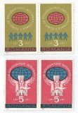 *Romania, lot 855 cu 4 timbre fiscale de ajutor , perechi, 1980, MNH