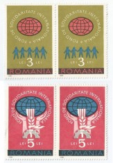 *Romania, lot 855 cu 4 timbre fiscale de ajutor , perechi, 1980, MNH
