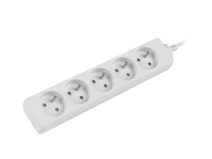 Prelungitor Lanberg 1.5m, 5 prize alb