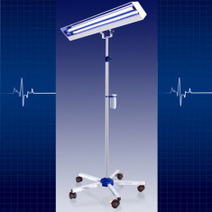Lampa bactericida UVC de 2x55W cu suport mobil, sterilizare suprafata 45 mp foto