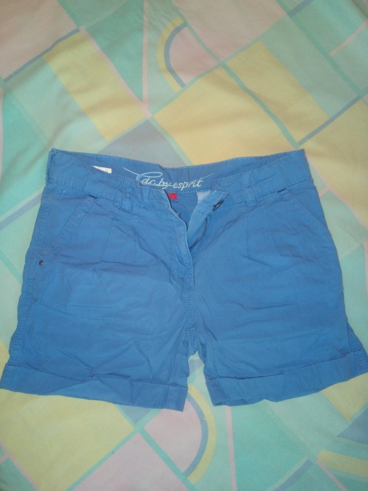 PANTALONI SCURTI DIN BUMBAC , DAMA , FIRMA ,, EDC BY ESPRIT"ORG. , MAR.164  (27), 40, Albastru | Okazii.ro