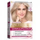 Vopsea de par permanenta Excellence Creme 9.1 Blond Foarte Deschis Cenusiu, 192ml, L&#039;Oreal Paris