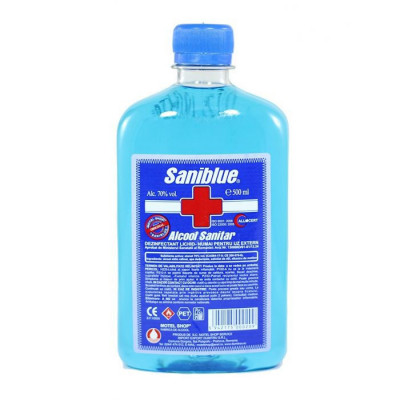 Alcool sanitar 70%, 500 ml, Saniblue foto