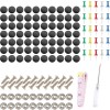 Set 70 capse de reparare a acoperisului auto, Axroad Mall, Cu surubelnita, banda de masura, ace colorate,