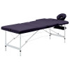 Masa de masaj pliabila, 3 zone, violet, aluminiu GartenMobel Dekor, vidaXL
