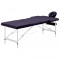 Masa de masaj pliabila, 3 zone, violet, aluminiu GartenMobel Dekor