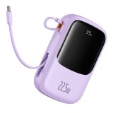 Baseus - Power Bank Qpow Pro+ (P10067103513-00) - Lightning, 2x Type-C, USB, 22.5W, 20000mAh, Cable Type-C - Purple