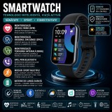 Cumpara ieftin SMARTECH SmartWatch Cu Apel Bluetooth, Ritm Cardiac, Nivel Oxigen, Tensiune Arteriala, Moduri Sport, Calorii, Monitorizare Somn, Meniu RO, Nivel Stres