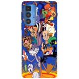 Husa compatibila cu Motorola Edge 20 Lite model Looney Tunes characters, Silicon, TPU, Viceversa, Transparent, Carcasa