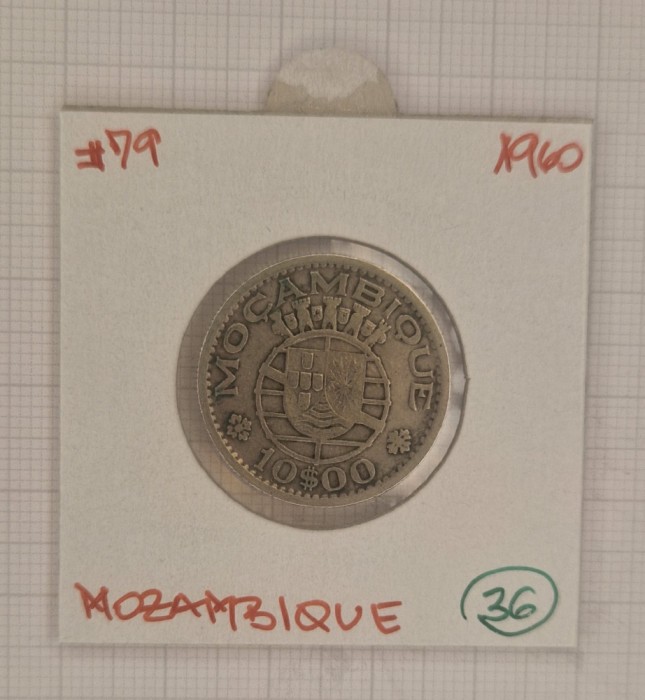 Mozambique, Mozambic, 1960, 5 si 10 Escudos ,argint, KM#79 si KM84