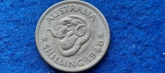 AUSTRALIA 1 SHILLING 1946 argint