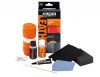 Kit Reparatie Piele si Vinil Auto Quixx Leather Repair - Curatare, Refacere Volan, Scaune, Bord - Include Vopsea Neagra, Solutie Curatare