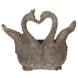 Cumpara ieftin Ghiveci flori ceramica gri Lebede 49x27x37 cm
