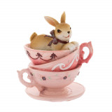 Figurina Easter Bunny on Pink cups 8 cm x 6 cm x 9 cm