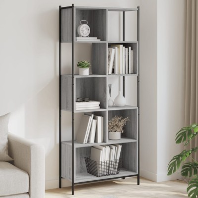 vidaXL Bibliotecă, gri sonoma, 72x28x172 cm, lemn prelucrat 3213655 foto