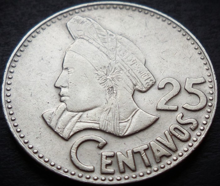 Moneda exotica 25 CENTAVOS - GUATEMALA, anul 1979 * cod 1377