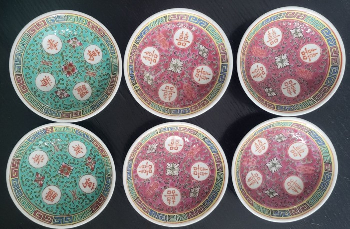 Serviciu-set portelan 6 castroane vintage, boluri, castronele China