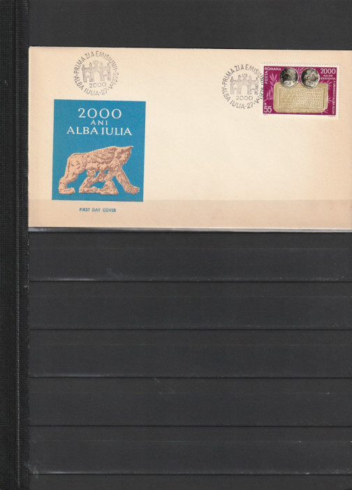 RO - FDC - 2000 DE ANI DE EXISTENTA ALBA IULIA ( LP 882) 1975 ( 1 DIN 1 )