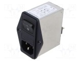 Conector IEC 60320 FKID Filter C14 2A STD SCHURTER
