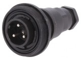 Conector circular mufă tată 3 pini filet exterior PX0732/P