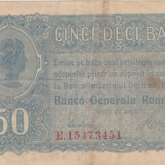 ROMANIA 50 BANI BGR 1917 VF