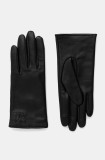 HUGO manusi de piele femei, culoarea negru, 50526921