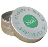 Cutie Travel Box Biolu din Aluminiu pentru Produse Solide Rotunde