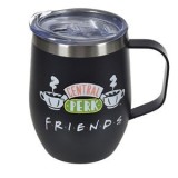 Cana termoizolantă din oțel inoxidabil, 350ml, Verde-Negru Mat, cu m&acirc;ner și capac, CMCLASS