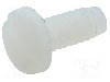 Surub UNC 8-32, poliamida, lungime 9.53mm, cap rotund, pas filet {{Pas filet}}, KEYSTONE - 9344